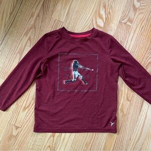 OLD NAVY Baseball Long Sleeve Athletic Shirt, toddler 5T